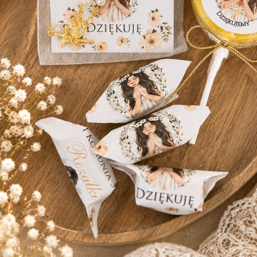 krówki z dziewczynką na komunię